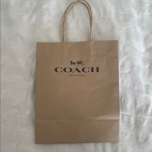 FREE With Purchase Coach Tan Shopping Bag with Rope Handles